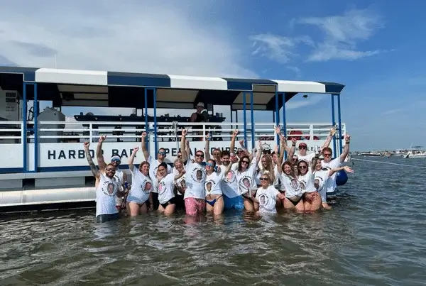 People have fun on a boat Charleston