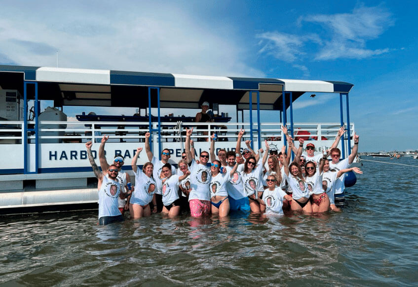 People have fun on a boat Charleston