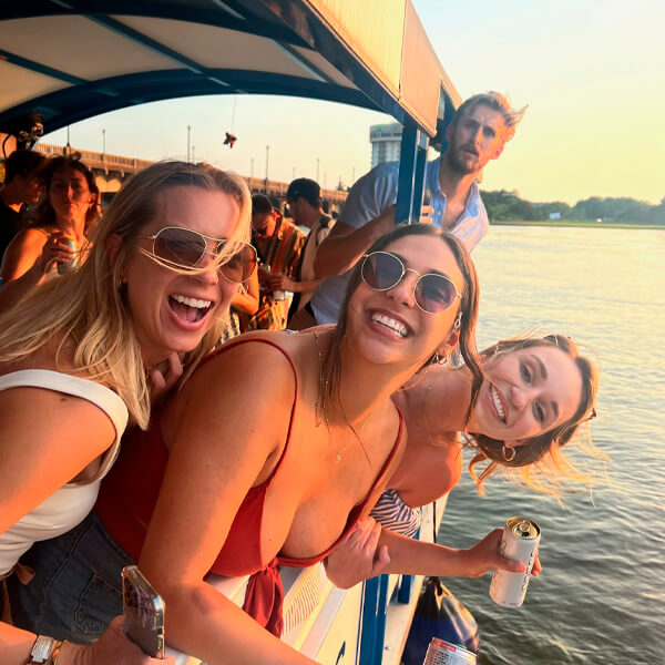 Epic Charleston booze cruise during bachelorette party