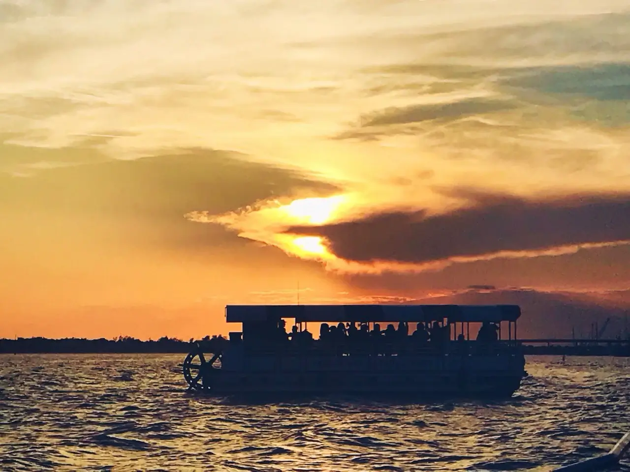 Guests enjoying a BYOB sunset cruise on Charleston Harbor