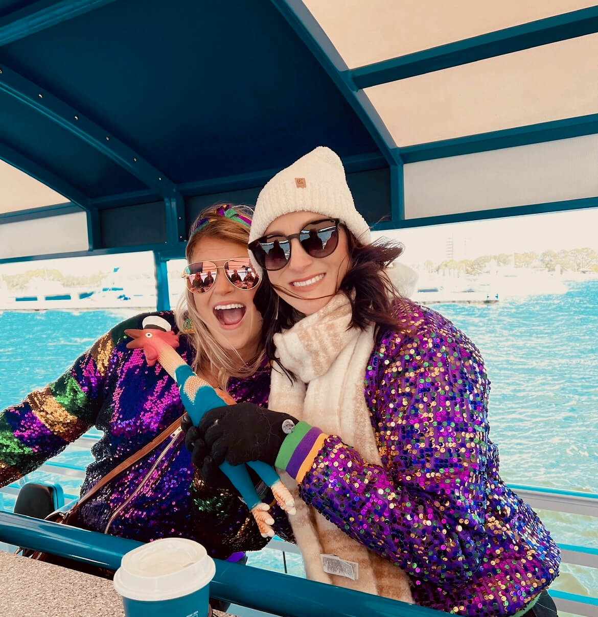 celebrating holidays aboad harbor bar party boat